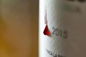 bottle of malbec - up close