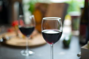glass of merlot