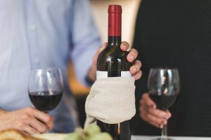 red wine bottle and glasses