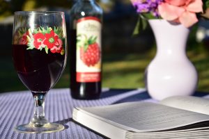 wine and books