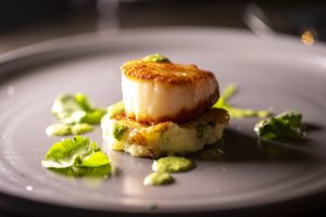 scallops beautiful plating
