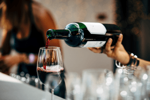 different wines in a social event